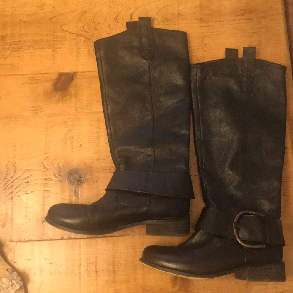 Steve Madden black Peggie riding boot